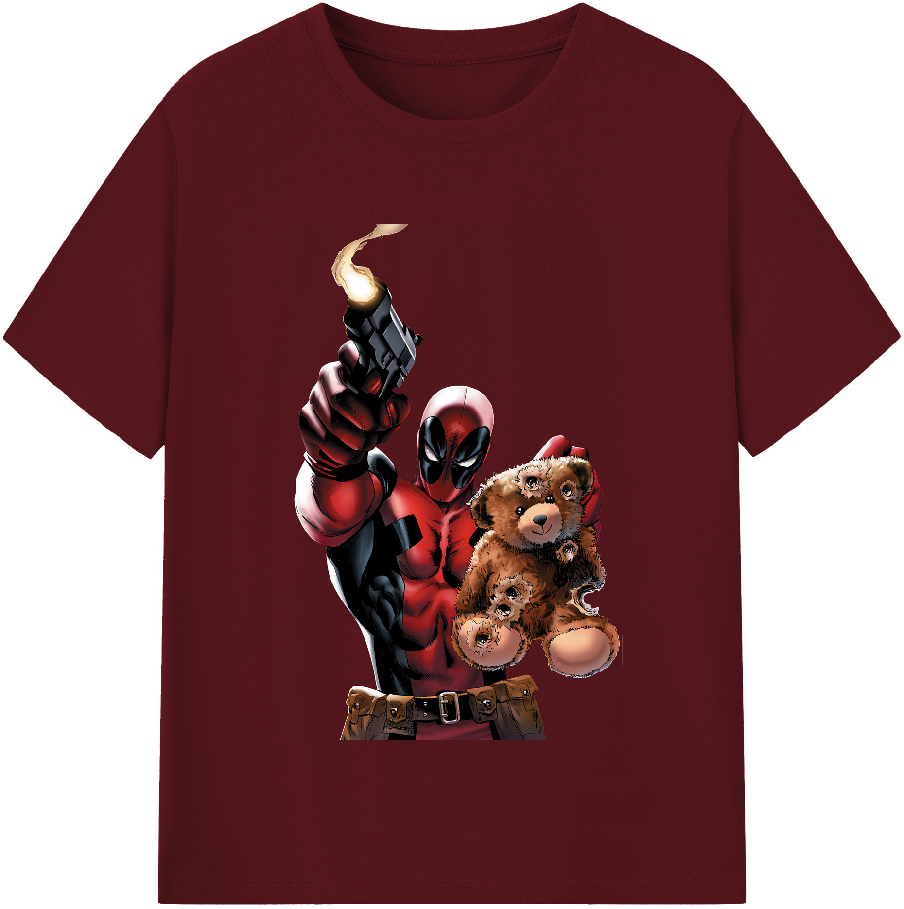 （画像用） Deadpool デッドプール 綿100％半袖Tシャツ（フロントプリント）